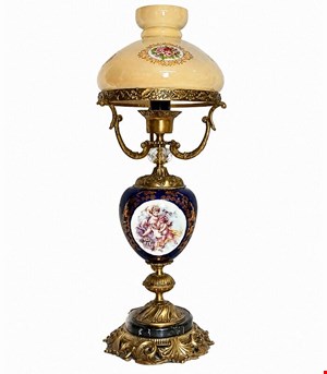 چراغ تزئینی رومیزی کلاسیک لامپا کد L2001