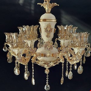 لوستر کلاسیک فرانسوی برنزی کوچک کد CY3